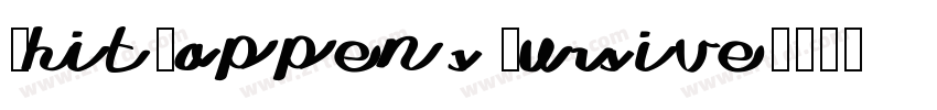 ShitHappens Cursive字体转换